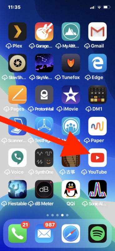 How to delete apps in iOS 13  step 1