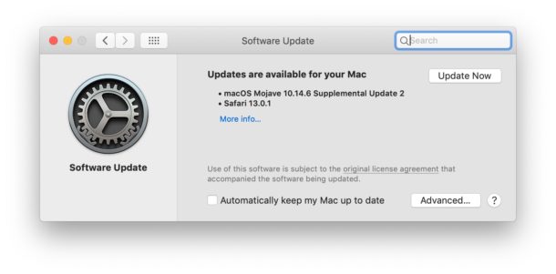 macOS 10.14.6 supplemental update 2