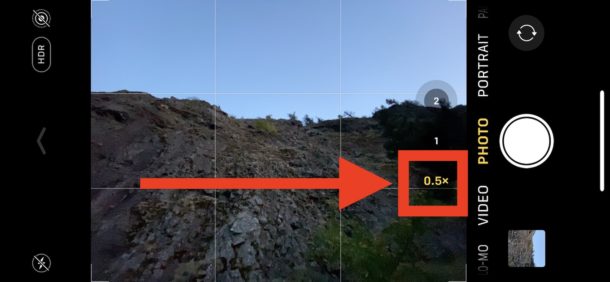 How to enable ultra wide camera angle lens on iPhone Camera