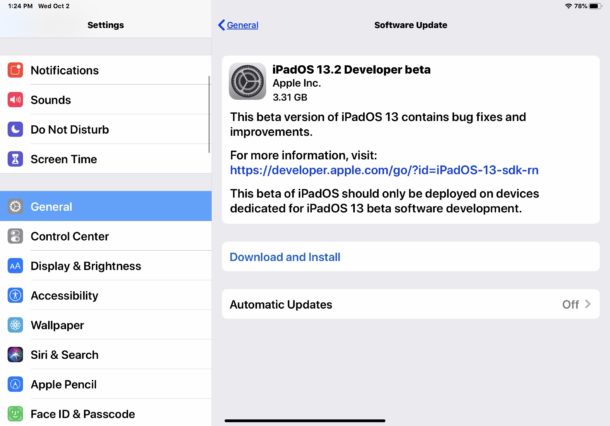 iPadOS 13.2 beta and iOS 13.2 beta