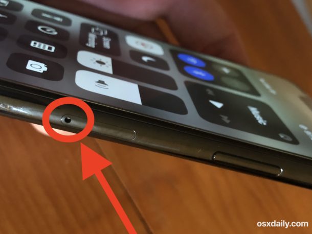 The iPhone SIM card slot ejector hole