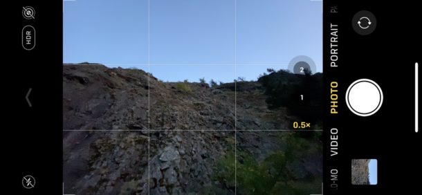 Using ultra wide angle camera on iPhone 11 and iPhone 11 Pro