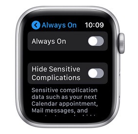 How to disable Always On Apple Watch display