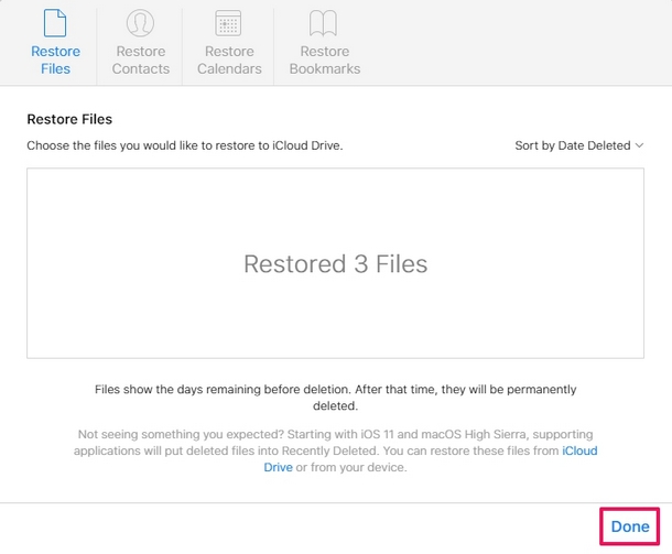Как восстановить утерянные документы и файлы iCloud Drive