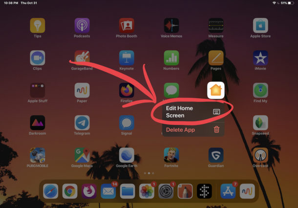 How to edit app icons on Home Screen of iPad and iPhone