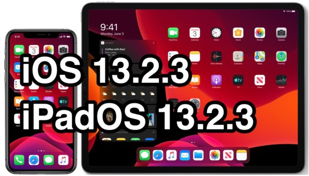 iOS 13.2.3 and iPadOS 13.2.3