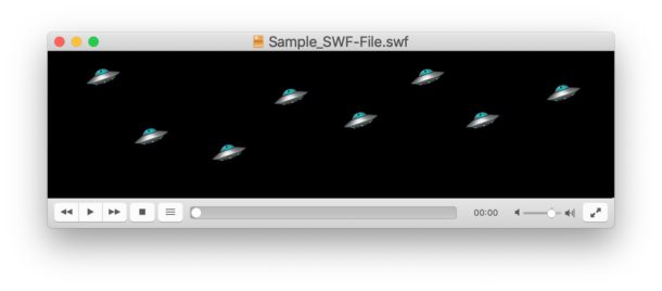 Воспроизведение файла SWF на Mac
