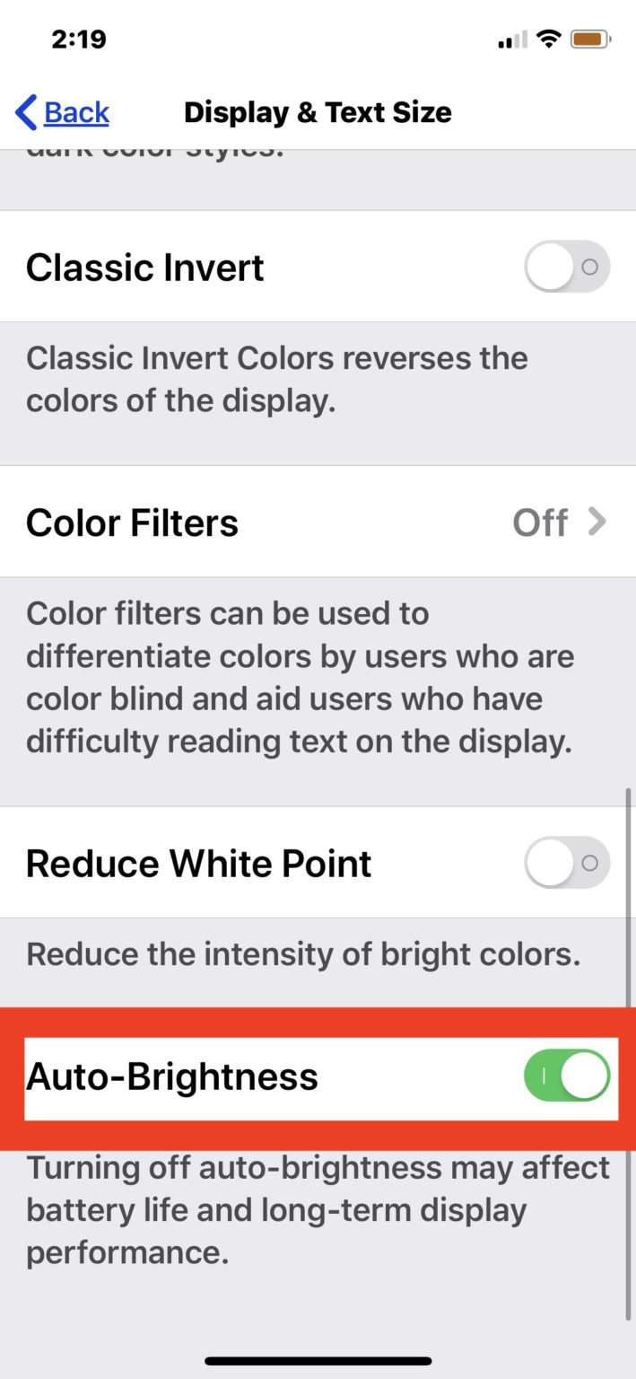 How to Disable Auto-Brightness in iOS 16 / 15 and iPadOS 16 / 15 - OS X ...