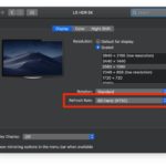 How to change the refresh rate on external Mac display