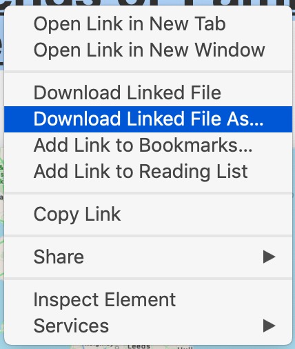 Загрузите связанный PDF-файл из Safari на Mac