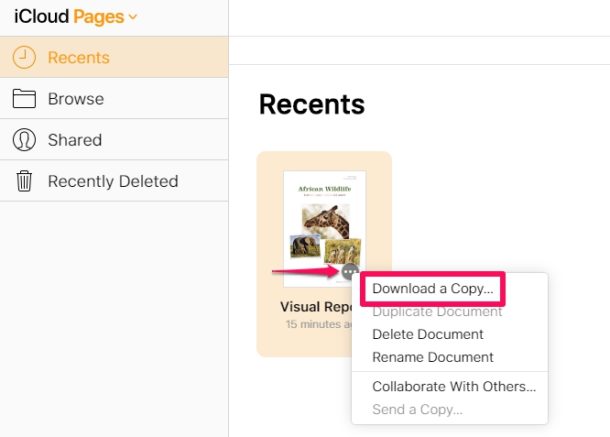 Как конвертировать страницы в документ Word с помощью iCloud