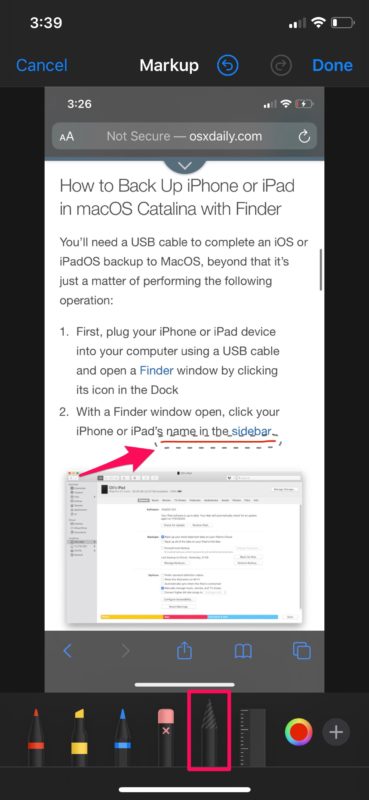 How to Markup Screenshots on iPhone & iPad