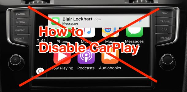 How to Disable CarPlay