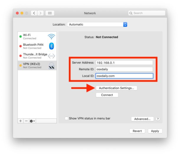 browse network over vpn mac
