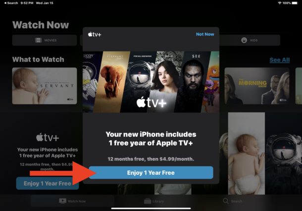 mestre Opaque Forventer How to Sign Up for Free Apple TV+ Subscription for 1 Year | OSXDaily
