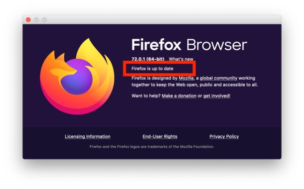 Как обновить Firefox на Mac