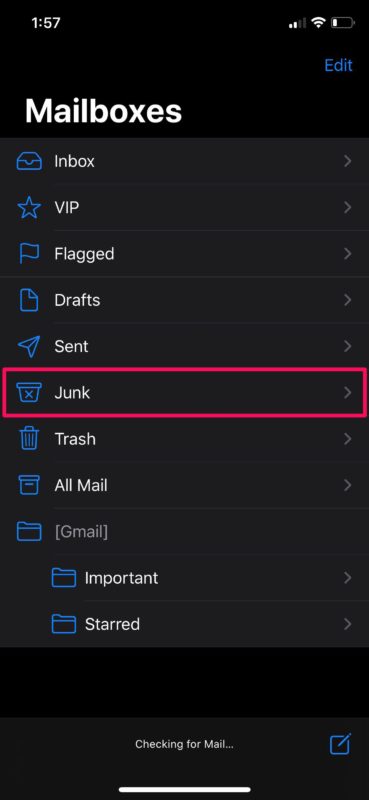  Sådan flyttes e-mail fra Junk til mail-indbakke på iPhone iPad