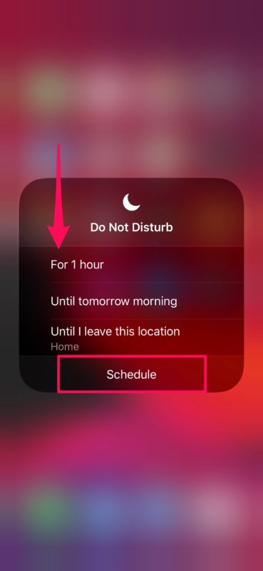 How to Schedule & Adjust Do Not Disturb from Control Center on iPhone & iPad