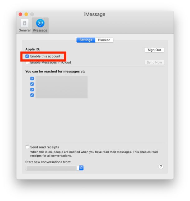 iMessage не работает исправление для Mac