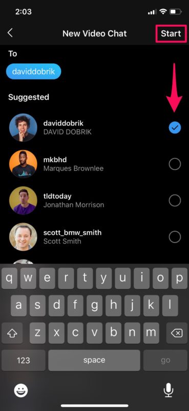 How to Make Video Calls with Instagram on iPhone