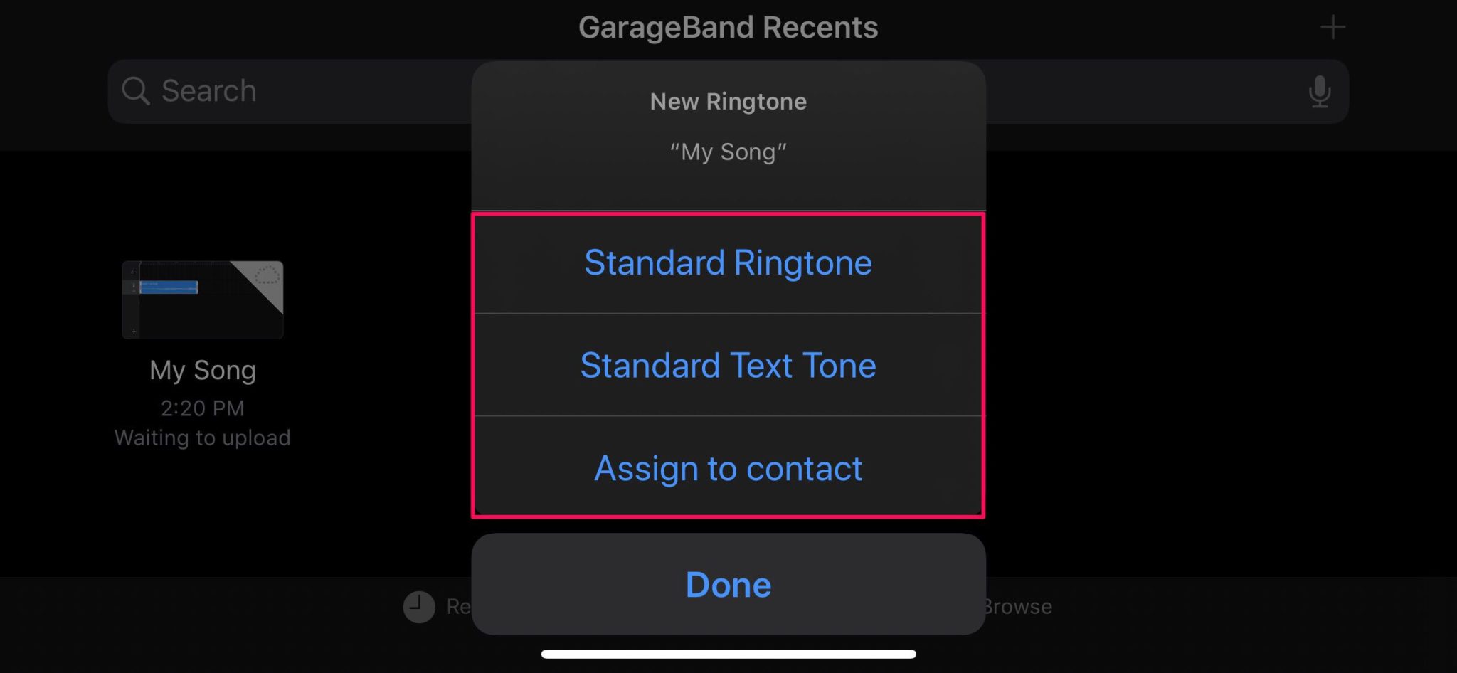 garageband ringtone iphone