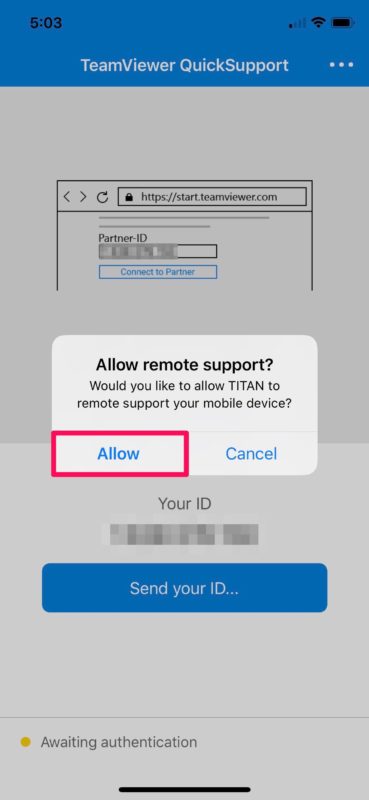 Как поделиться экраном iPhone и iPad с TeamViewer