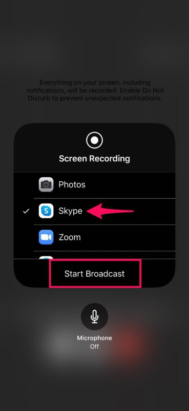 Как поделиться экраном с Skype на iPhone