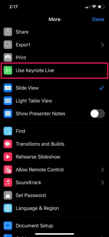 How to Use Keynote Live from iPhone or iPad to Share Presentations