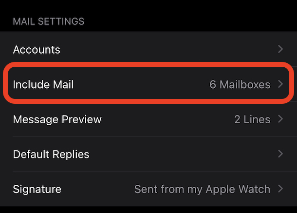 Tap include mail