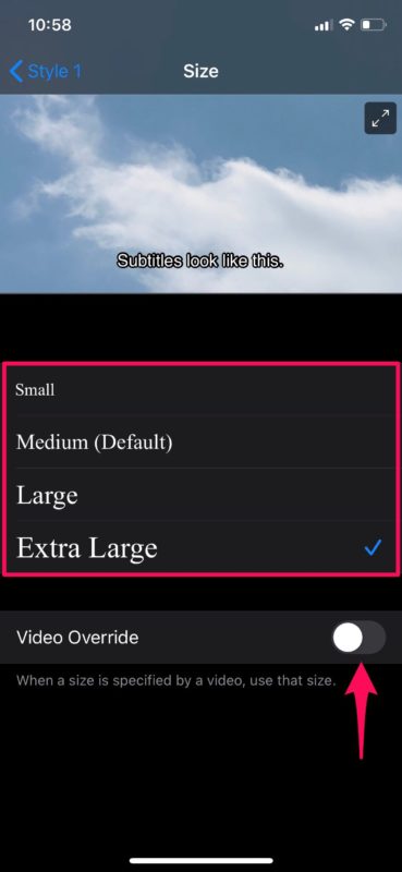 How to Change Subtitle Font Size on iPhone