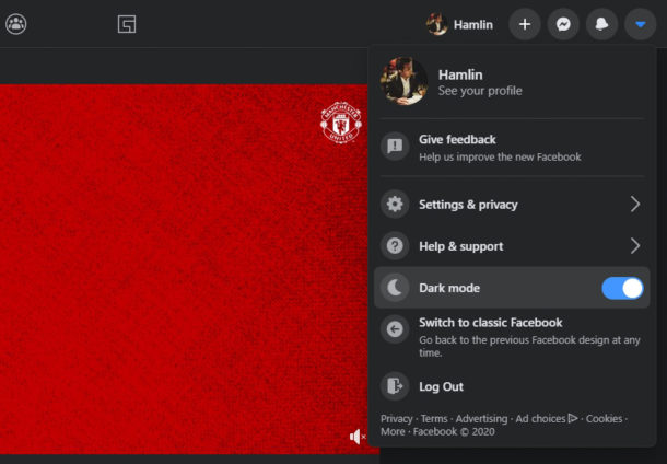 How to Enable Facebook Dark Mode