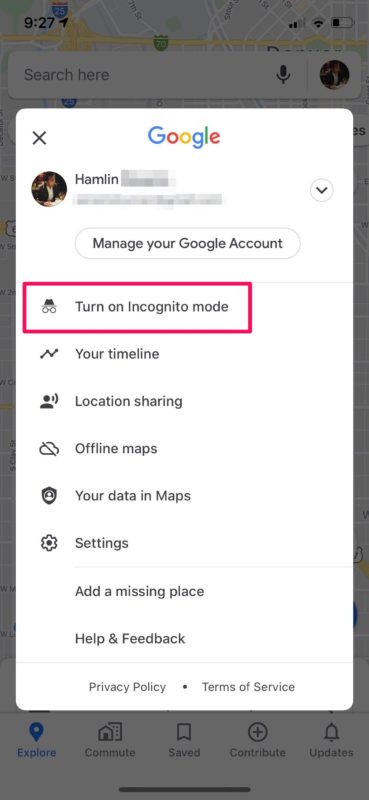 How to Use Google Maps Incognito Mode on iPhone & iPad