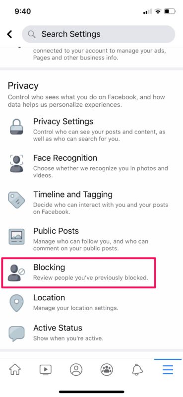 Unblock someone on facebook messenger