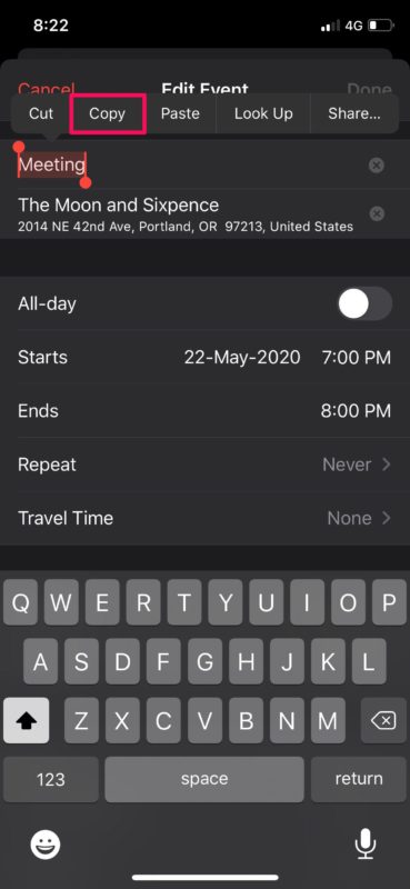 How to Move & Copy Calendar Events on iPhone & iPad
