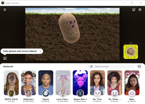 How to Use Snap Camera Filters on Zoom, Skype, & Hangouts Video Chat |  OSXDaily