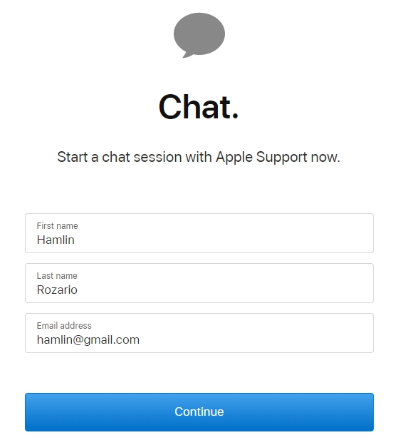 Как общаться в чате со службой поддержки Apple