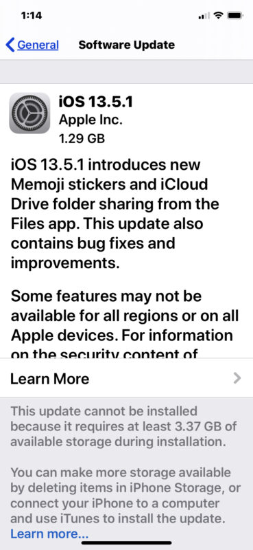 iOS 13.5.1 update download