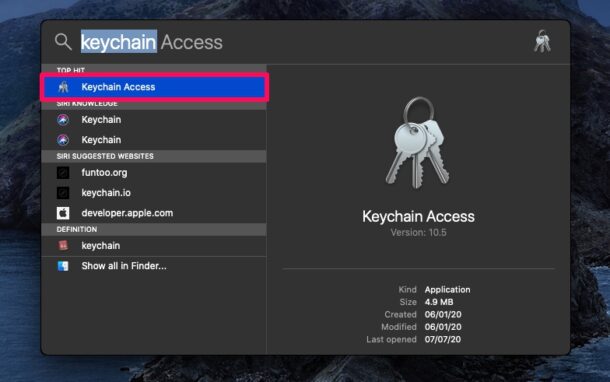 Как создать новую связку ключей на Mac