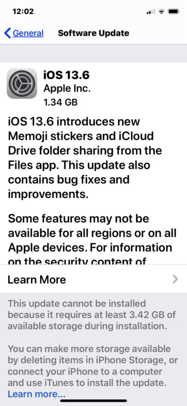 Обновление iOS 13.6 скачать