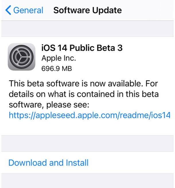 iOS 14 public beta 3