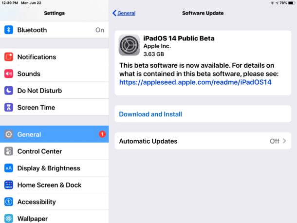 iPadOS 14 public beta
