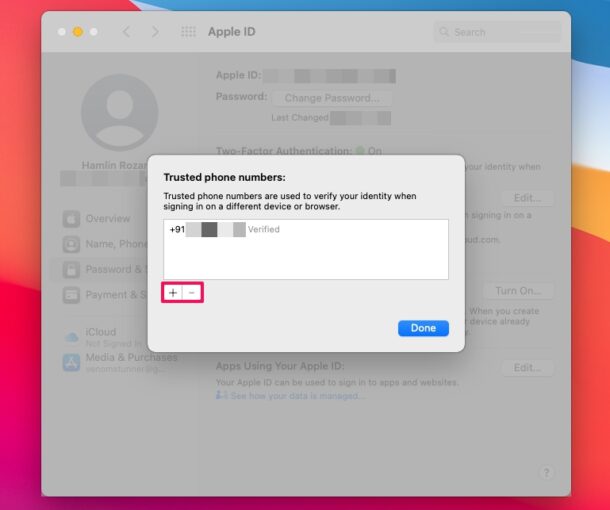 How to Add or Remove Trusted Phone Numbers on Mac
