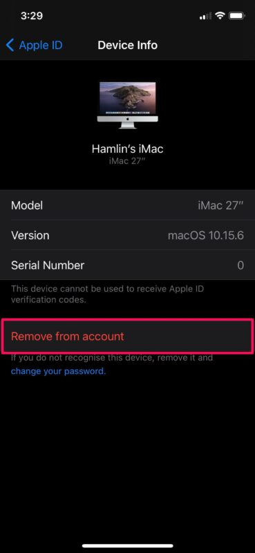 How to Remove a Device from your Apple Account
