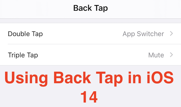 iOS 14 Back Tap header