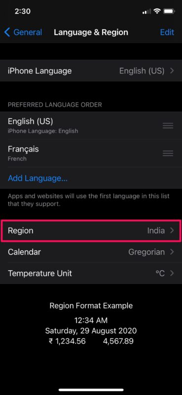 How to Set Preferred Language and Change Region on iPhone