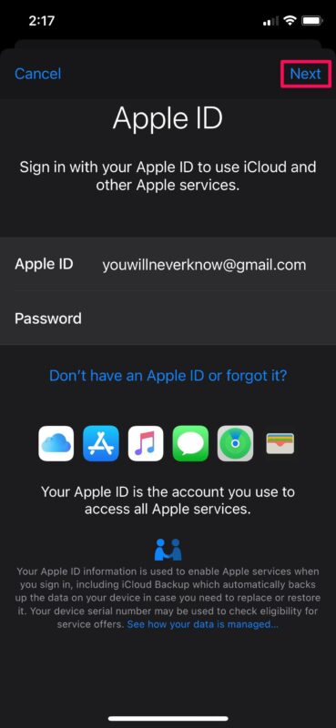 Как переключить учетную запись Apple ID / iCloud на iPhone и iPad