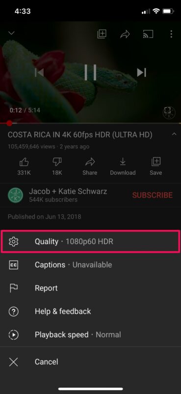 How to Watch 4k YouTube Videos on iPhone & iPad