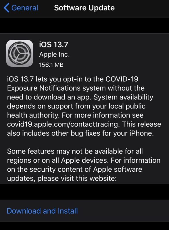 iOS 13.7 update download