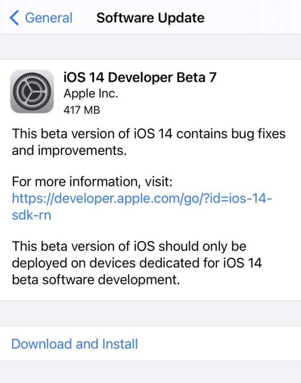 iOS 14 бета 7