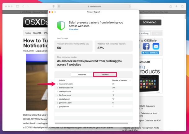 How to Check Privacy Report for Websites in Safari on Mac